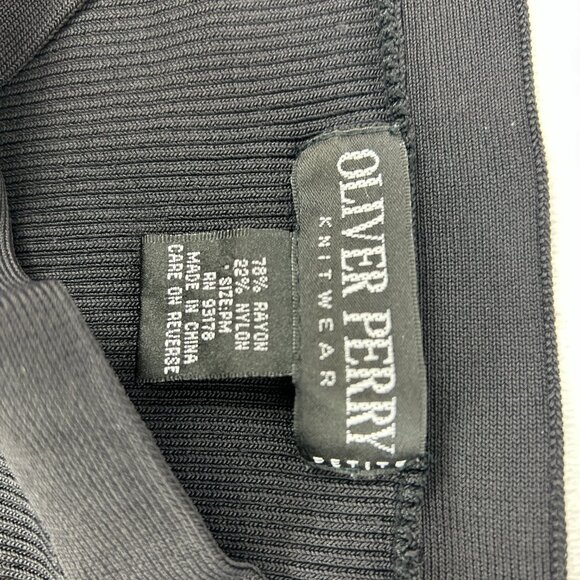 Oliver Perry Women's Knitwear Silk Blend Long Sleeve Shirt Black Size Medium p - Picture 10 of 10